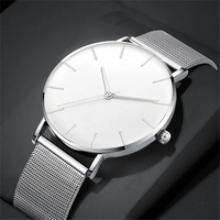 Mens Watches Luxury Sport Wrist Watch 2024 Men's Watches Fashion Casual Quartz Classic Mesh Slim Strap WristWatches