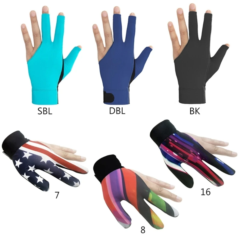 Elastic Show Shooters Pool Snooker Players Gloves Breathable Anti-Skid Glove