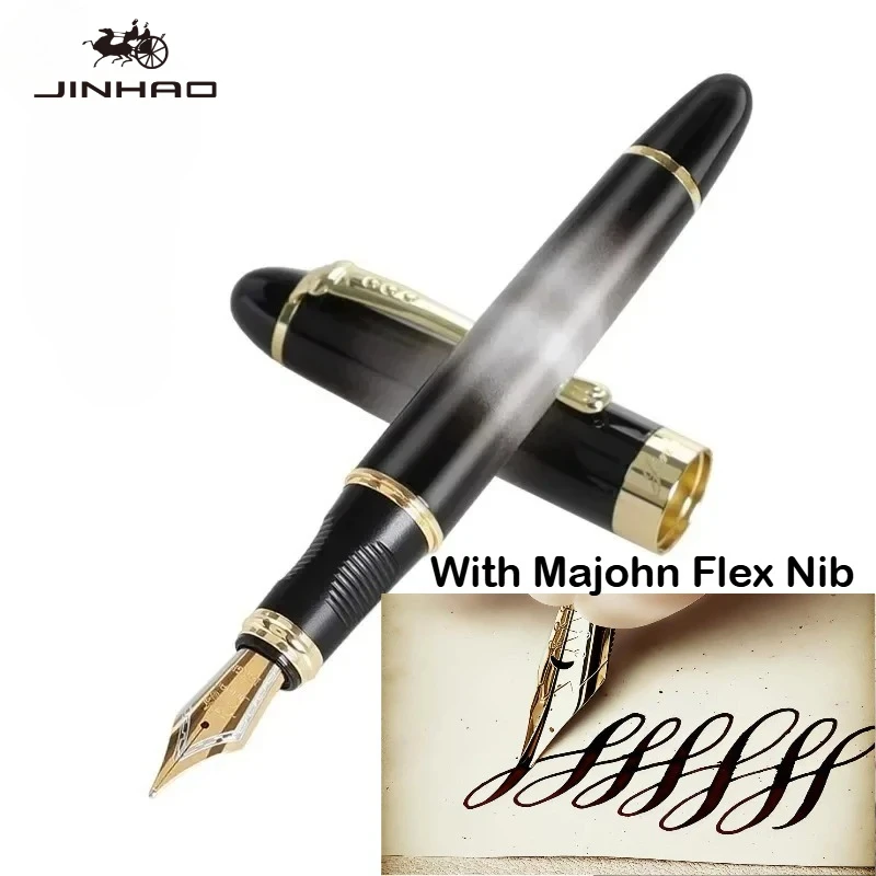 JINHAO X450 Metalowy Pióro Wieczne z Piórkiem Majohn Solf Flex / Pióro Kaligraficzne Jinhao Stardand Metalowe Przybory Szkolne i Biurowe — zdjęcie produktu 6