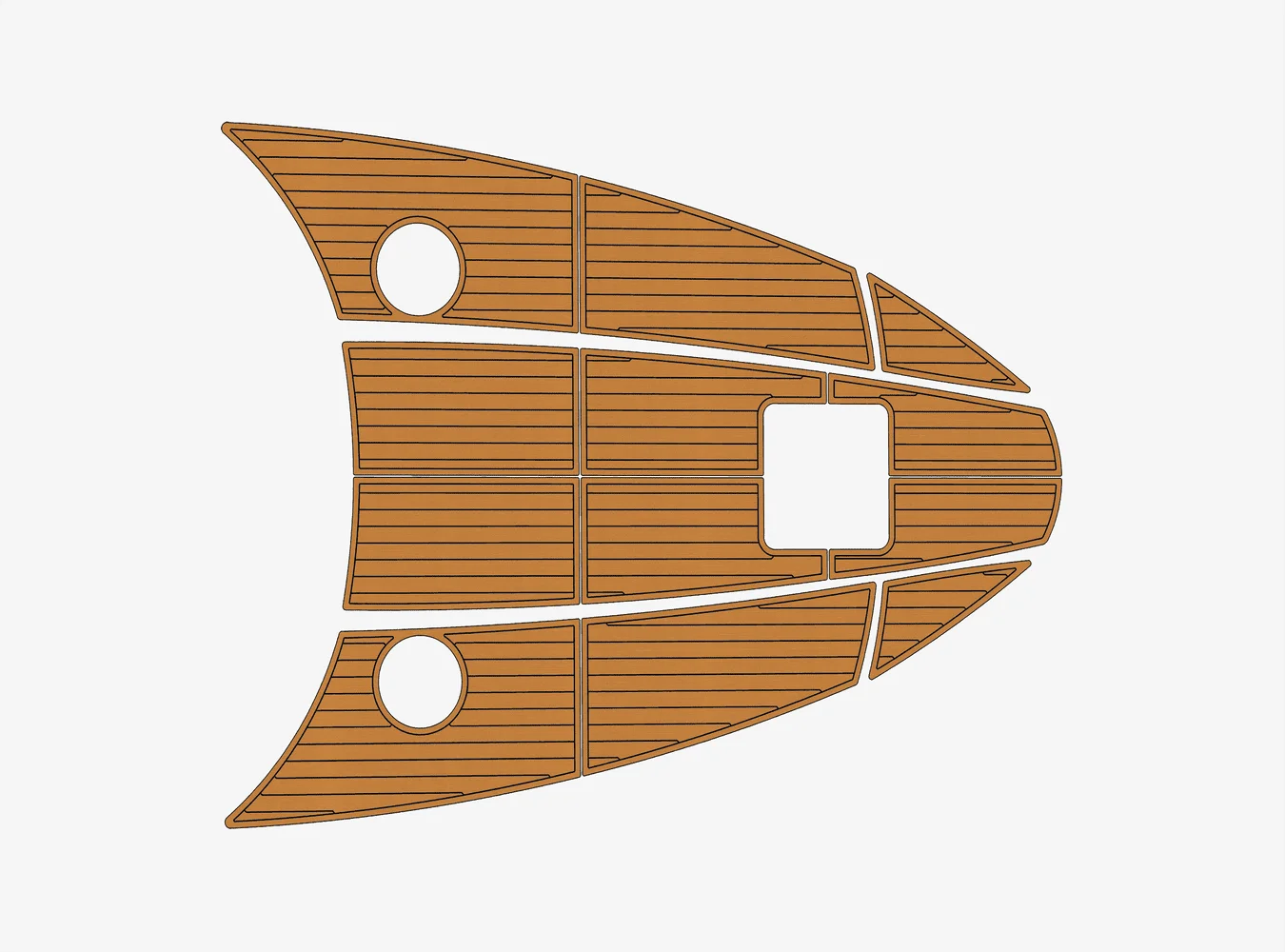 

2002-2006 Sea Ray Sundancer 360 Bow 1/4" 6mm EVA foam Non-Slip PVC Teak Decking marine Mat seadek aqua carpet Marine Floor