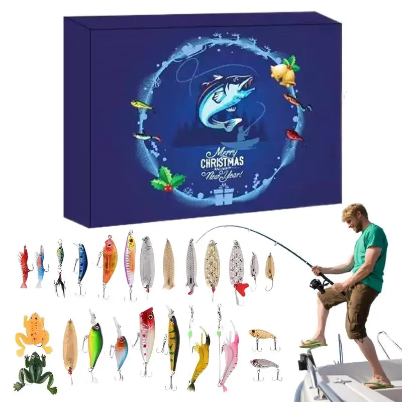 Fishing Tackle Advent Calendar 24 Days Fishing Lure Countdown Calendar 2024 24 Days Fishing Lure Countdown Calendar Christmas