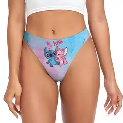 Custom Stitch Lion Cute G-string Underwear Women's Breathable Stretch Movie Thongs Panties