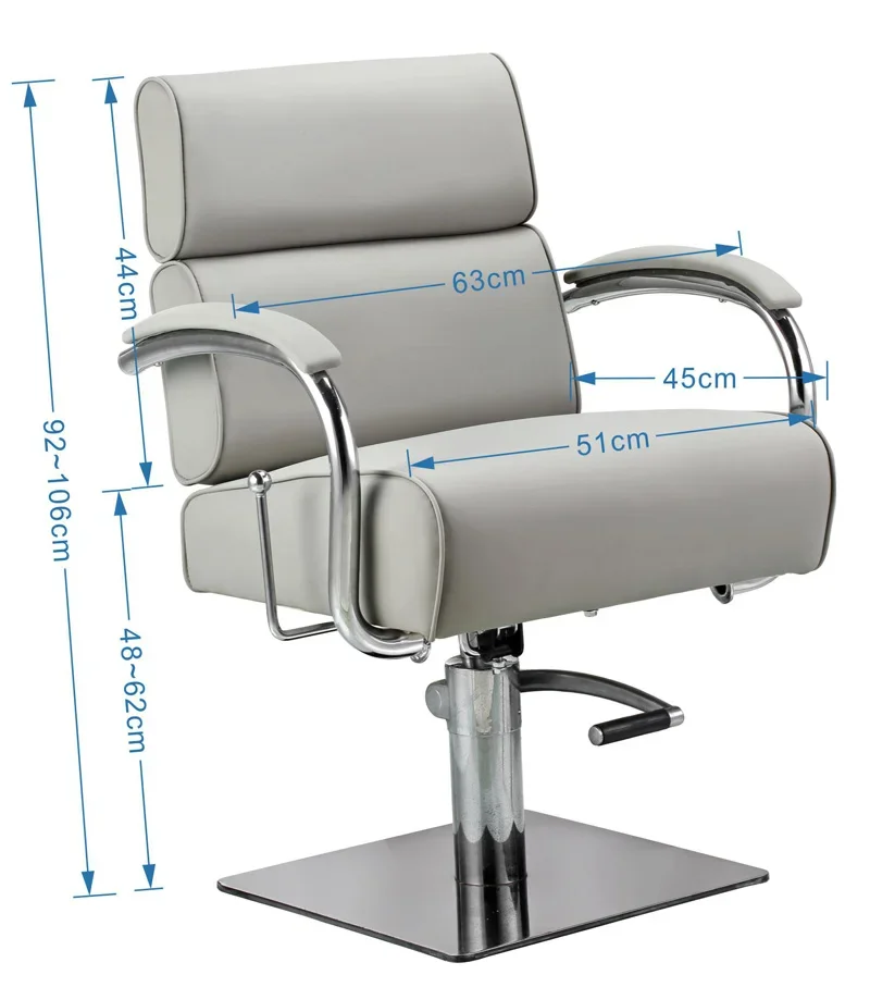 Bemon Haircut And Haircut Chair Can Be Rotated And Lifted, Backrest Is Down, And The Upper Half Of The Backrest Of Pulled Out.