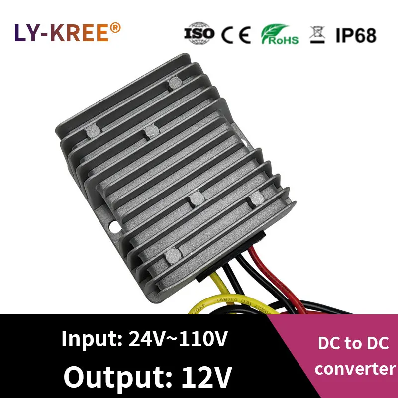 

Converter 24V 36V 48V 60V 72V 80V 96V 100V 110V to 12V Step-down Module Voltage regulator DC to DC Buck Converter 5A 10A 20A30A