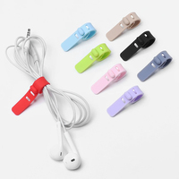 20pcs Cable Winder Organizer Silicone Earphone Clips Wire Cord Management Buckle Straps Reusable Cable Tie Beam Line Cord Holder