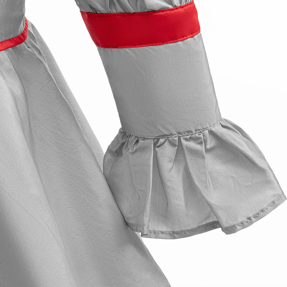 ชุดตัวตลกน่ากลัวสำหรับเด็กชายอายุ 1-6 ปี + ถุงมือ ชุดเพนนีไวส์ คอสเพลย์ตัวตลกสำหรับเด็ก ชุดปาร์ตี้สยองขวัญ ชุดสยองขวัญสำหรับการแสดงงานคาร์นิวัล