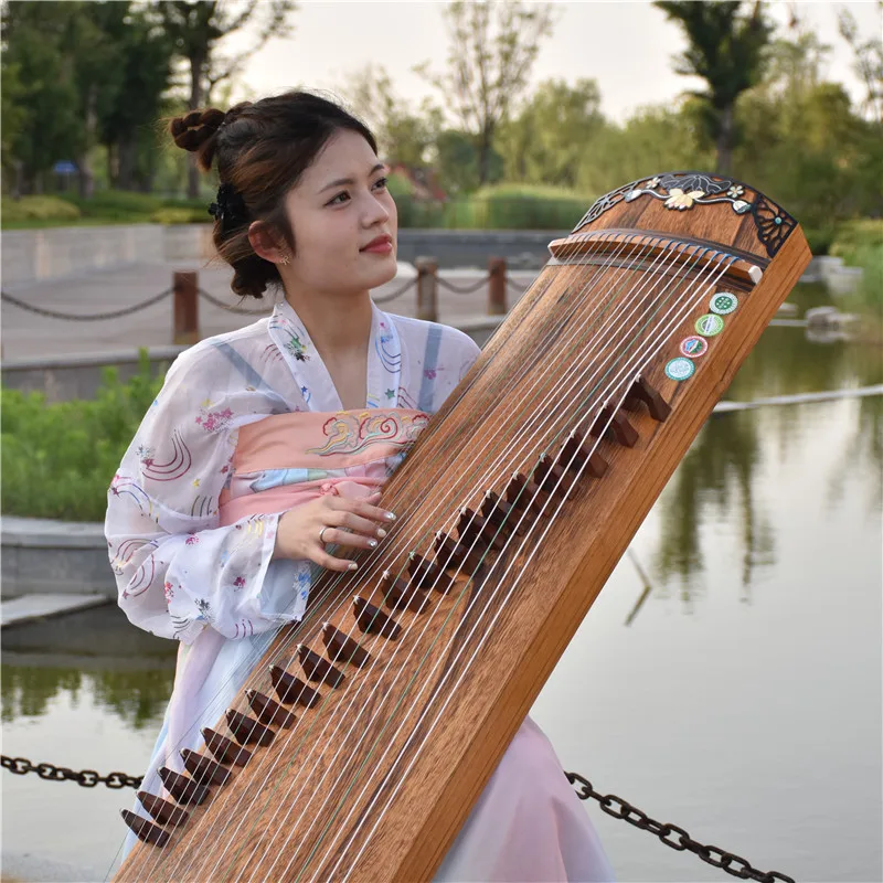 

90cm Mini Guzheng 21 String Portable Professional Guzheng Guqin Chinese Instrument Solid Wood Zither Beginner Playing Gifts