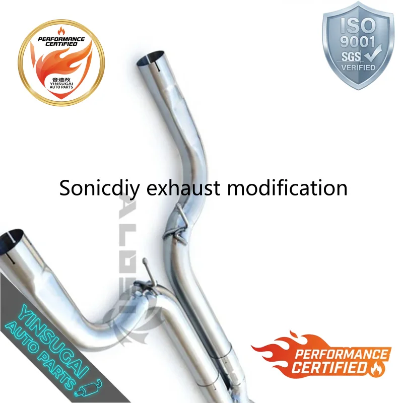 High Performance X-Pipe Exhaust Mid Pipe For Maserati Ghibli 3.0T V6 2013-2020 SS304 Improves Sound Waves