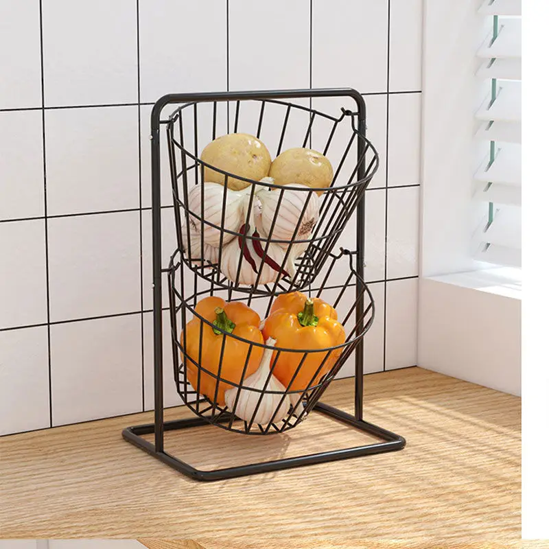 Hollow Coffee Capsule Tea Bag Storage Basket Anti-Rust Iron Office Desk Tea Room Bar Kitchen Storage Rack Organizer