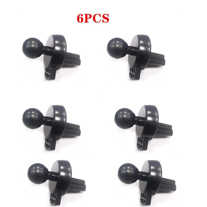 6pcs/lot  Universal Car Air Outlet Clip Car Air Conditioner Air Outlet Fixing Mount Holder BaseMobile Phone Bracket Accessories