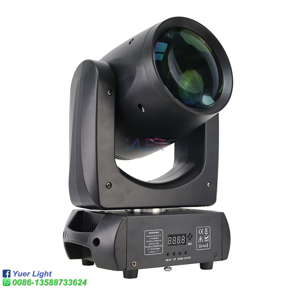 Imagem -03 - Mini Led Moving Head Light Ponto de Feixe 18 Prismas Rotativos dj Dmx Stage Effect Disco dj Party Bar Wedding Club 200w