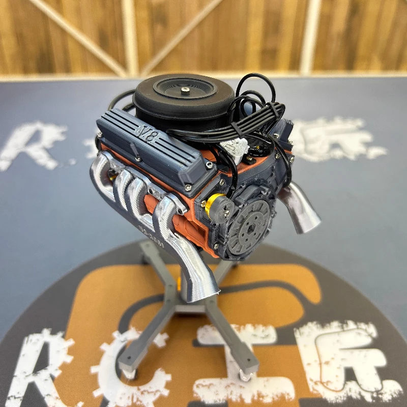 Simulation V8 moteur jouet modèle ornement décoration pour 1/10 RC voiture sur chenilles TRX4 Defender AXIAL SCX10 RC4WD D90 TRX6 réservoir 300