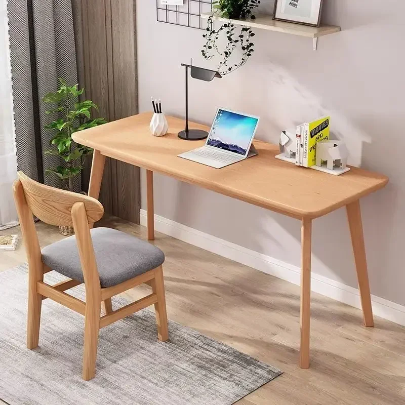 Nordic Wooden Corner Computer Desks Simple Writing Bedroom Luxury Gaming Desk Modern Mesa Para Notebook Office Furniture