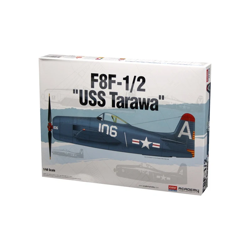 Academy 12313 F8F-1/2 USS TARAWA Carrier-gebaseerde vliegtuigen Special Edition 1/48 vliegtuigweegschaalmodelset