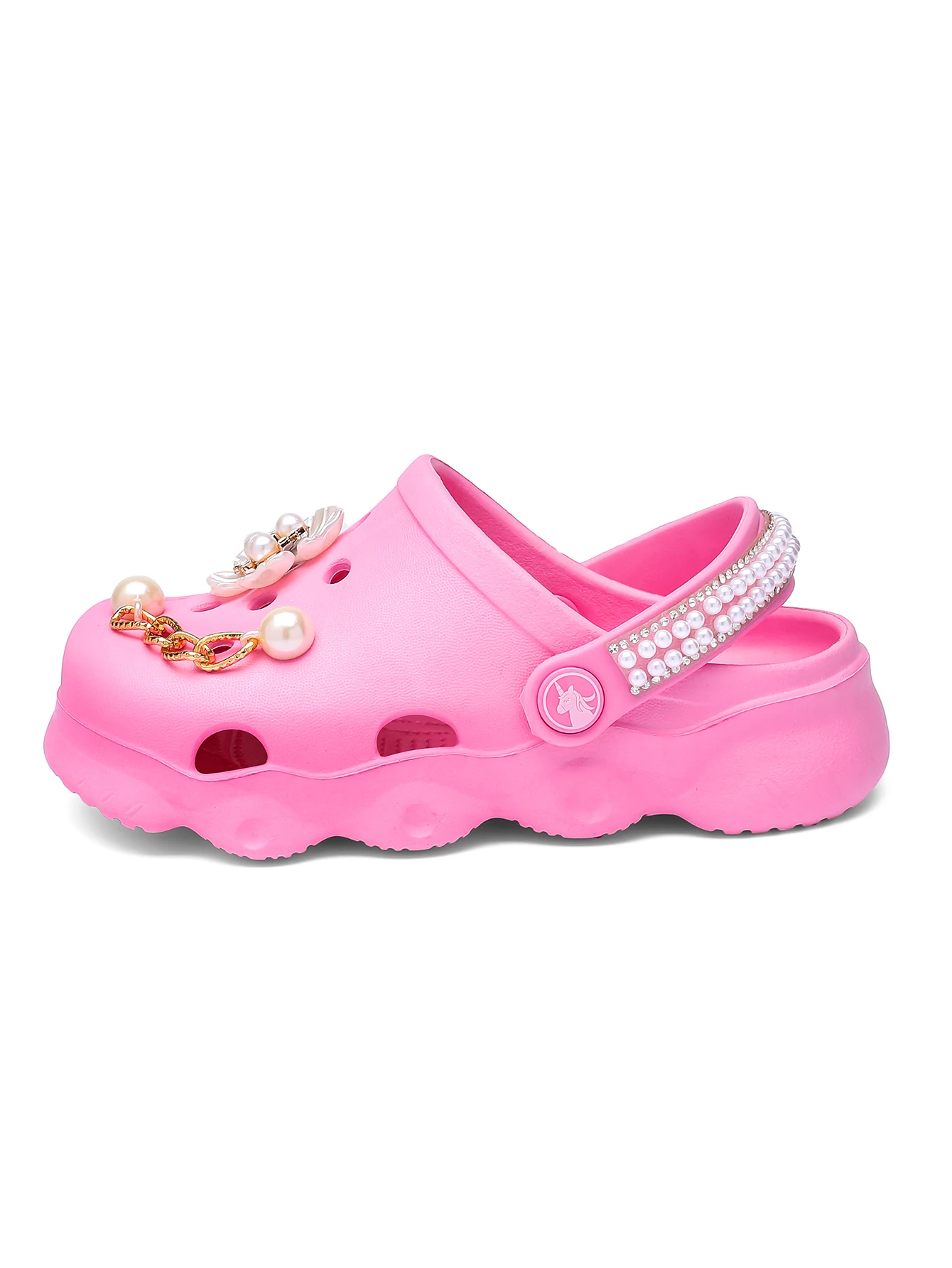 Kinder-Clogs, Leichte EVA-Gartenschuhe, Wasserdichte Rutschfeste Sandalen, Bequeme Slip-On Schuhe für Drinnen und Draußen 1214 – Detail 7