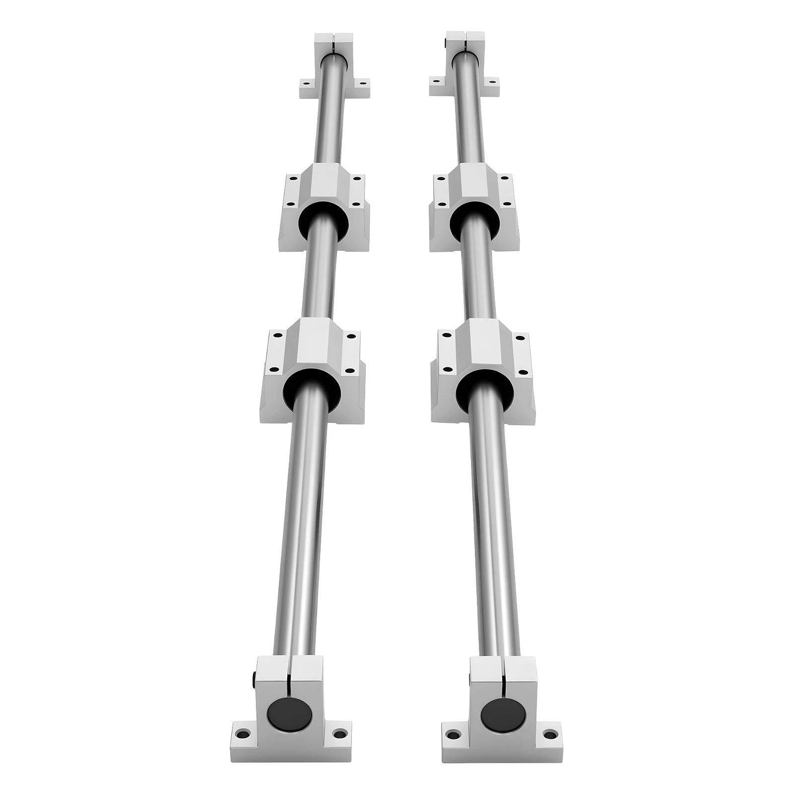 Linear Rail Kit, SFC25, 2Pcs 1000 mm (39.4 inch) Linear Motion Guide Rails and 4Pcs Bearing Slide Blocks, DIY Training Rocker Plate, Designed for DIY Engraving Machine Lathe Milling Machine Slides
