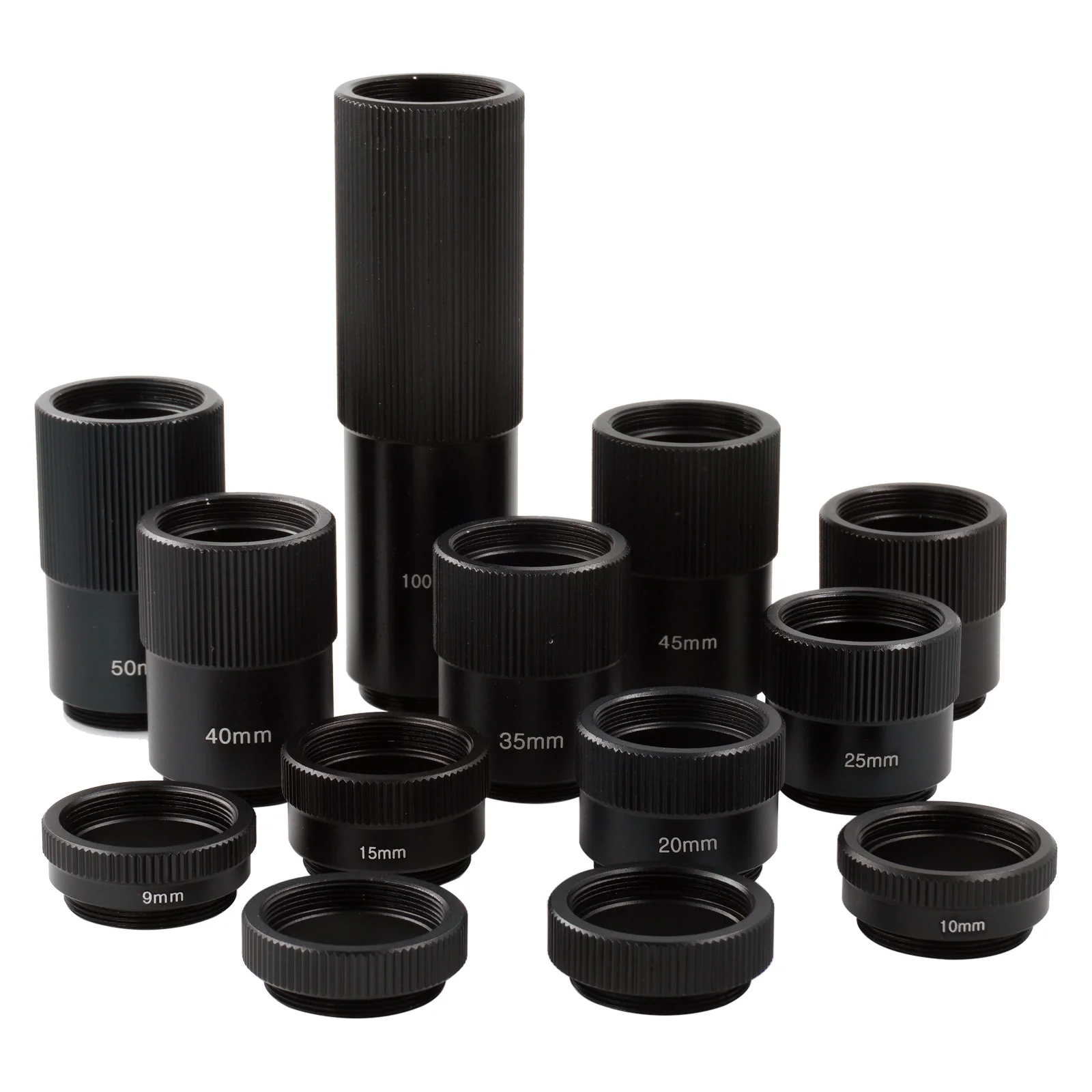 C-Mount 7 8 9 10mm 15mm 20mm 30mm 34mm 35mm 40mm 45mm 50mm 100mm Lens Adapter Ring Extension Tube for Security Industrial Camera
