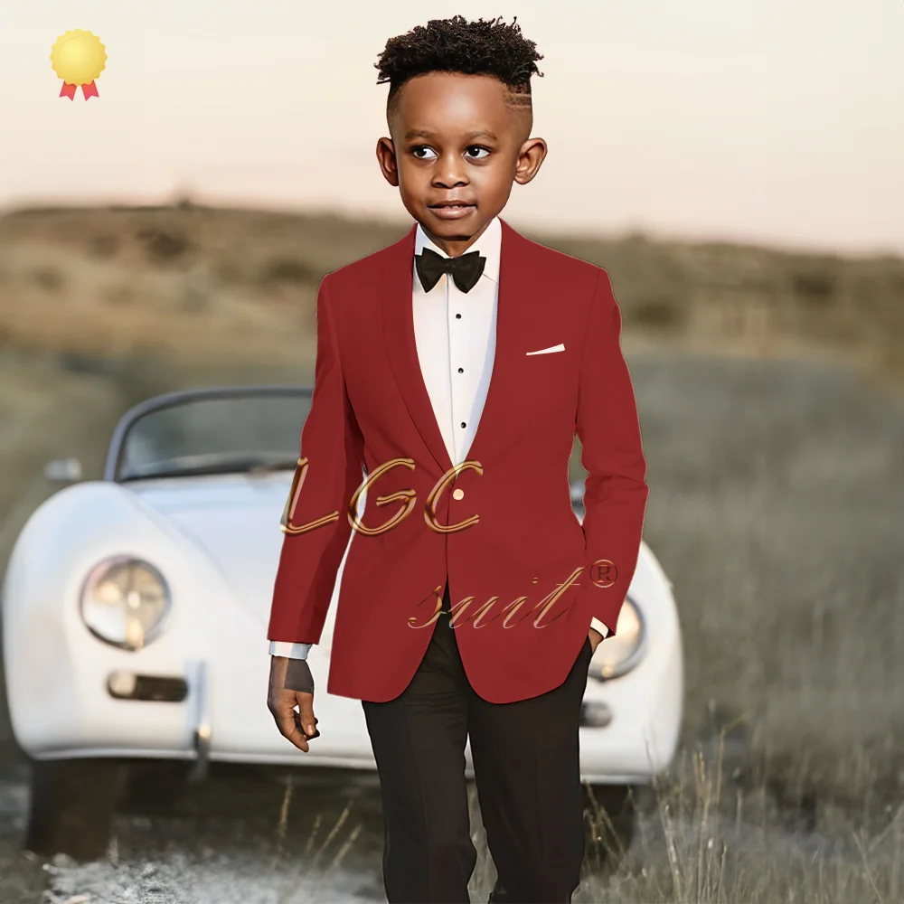 

Костюм на одной пуговице для мальчика, зеленое платье с фруктовым воротником, брюки, костюм-двойка для мальчиков, торжественное платье на заказ для свадьбы, дня рождения