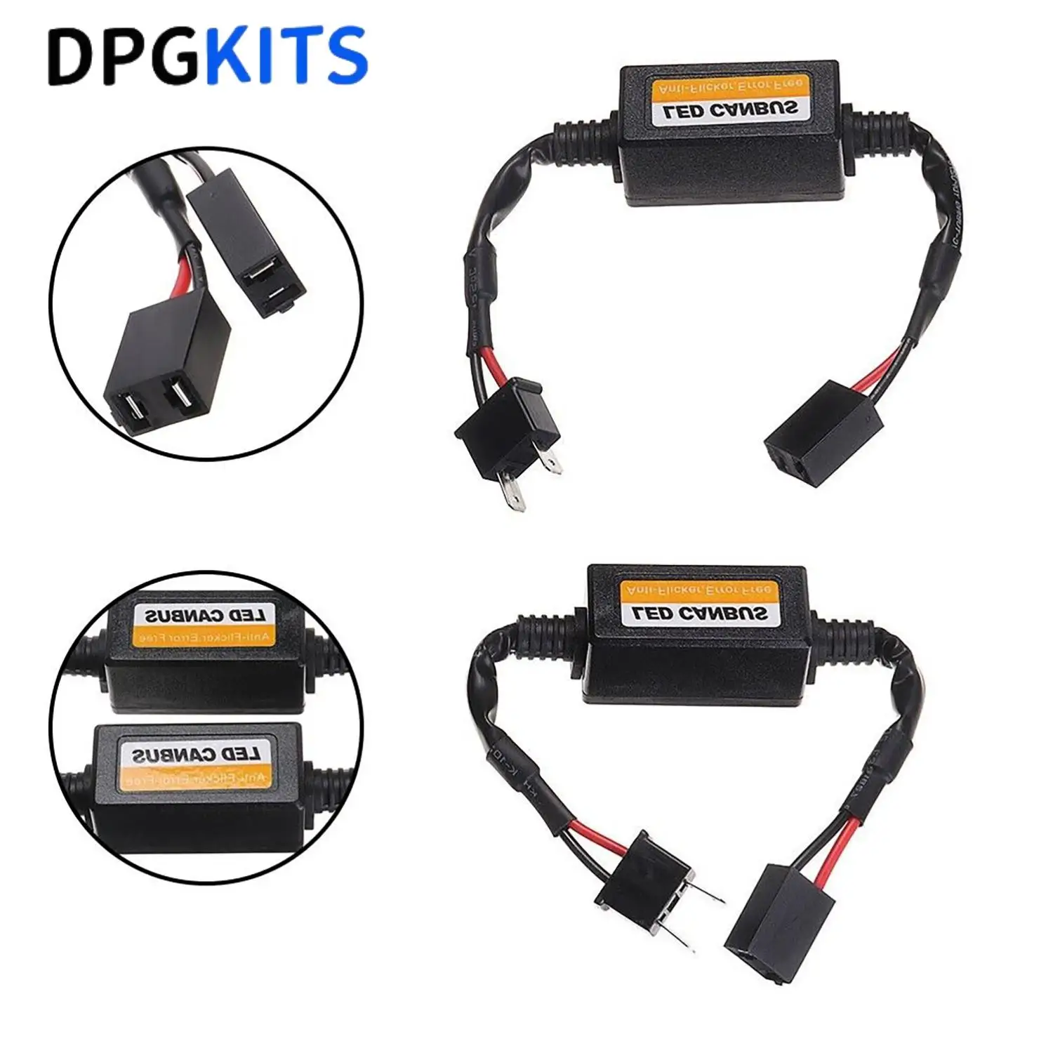 2pcs H7 Headlight 9V-16V LED Canbus Decoder Canceller Error Free Resistor Anti-Flicker