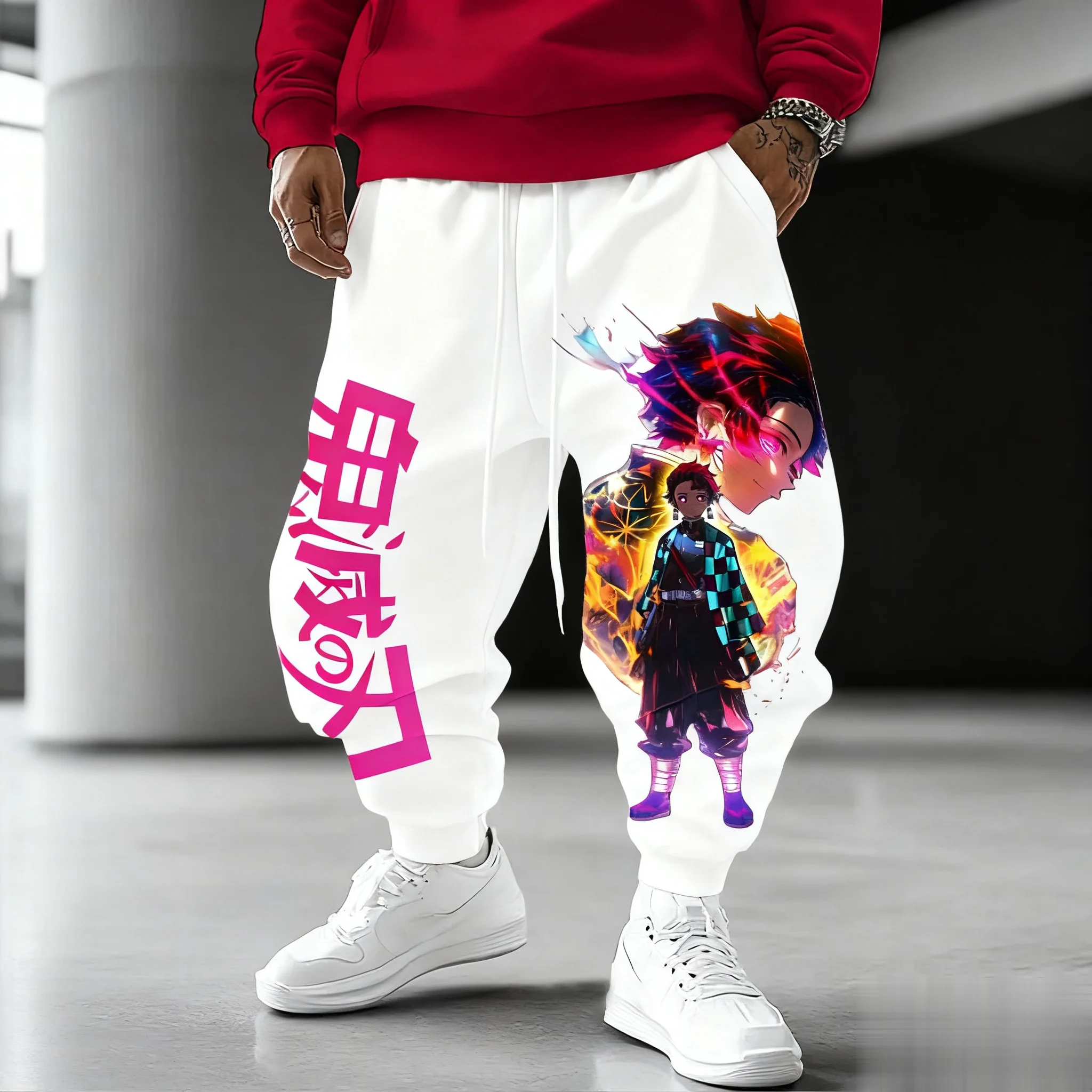Demon Slayer Anime Men Women Sweatpants Loose Casual Sports Pants Streetwear Hip Hop Trousers Summer Autumn Fashion Y2k Clothes