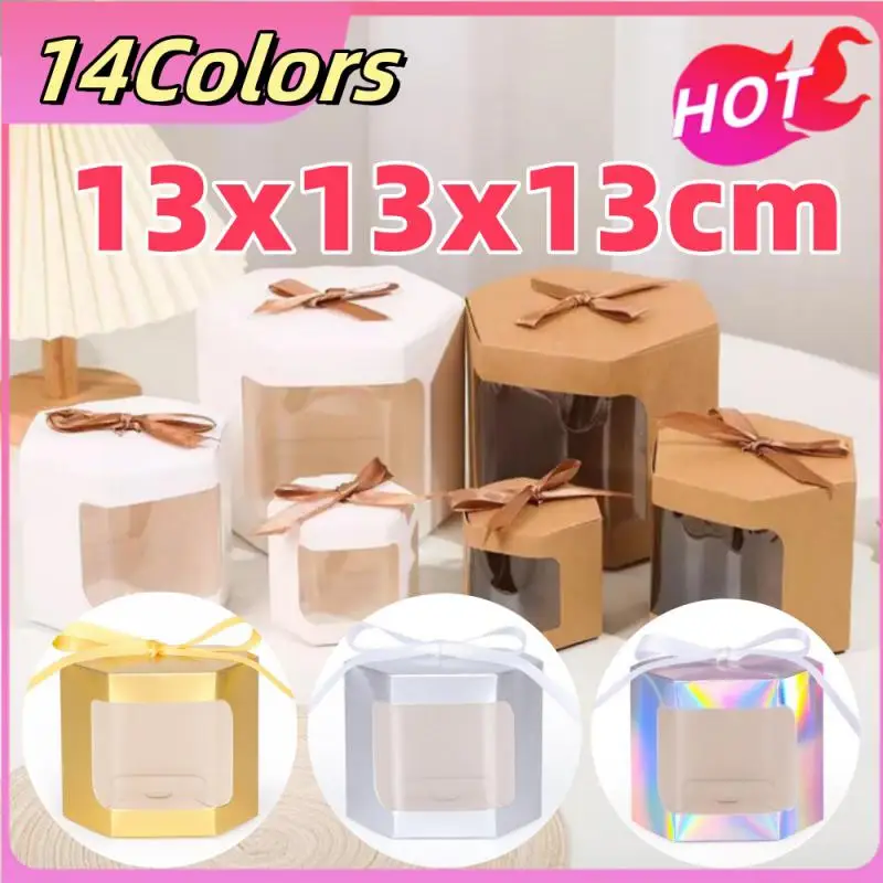 Kraft Paper Packaging Box Candy Cookies Boxes 13x13x13cm Candy Gift Box Wedding Gift Bag Soap Chocolate Christmas Storage Box