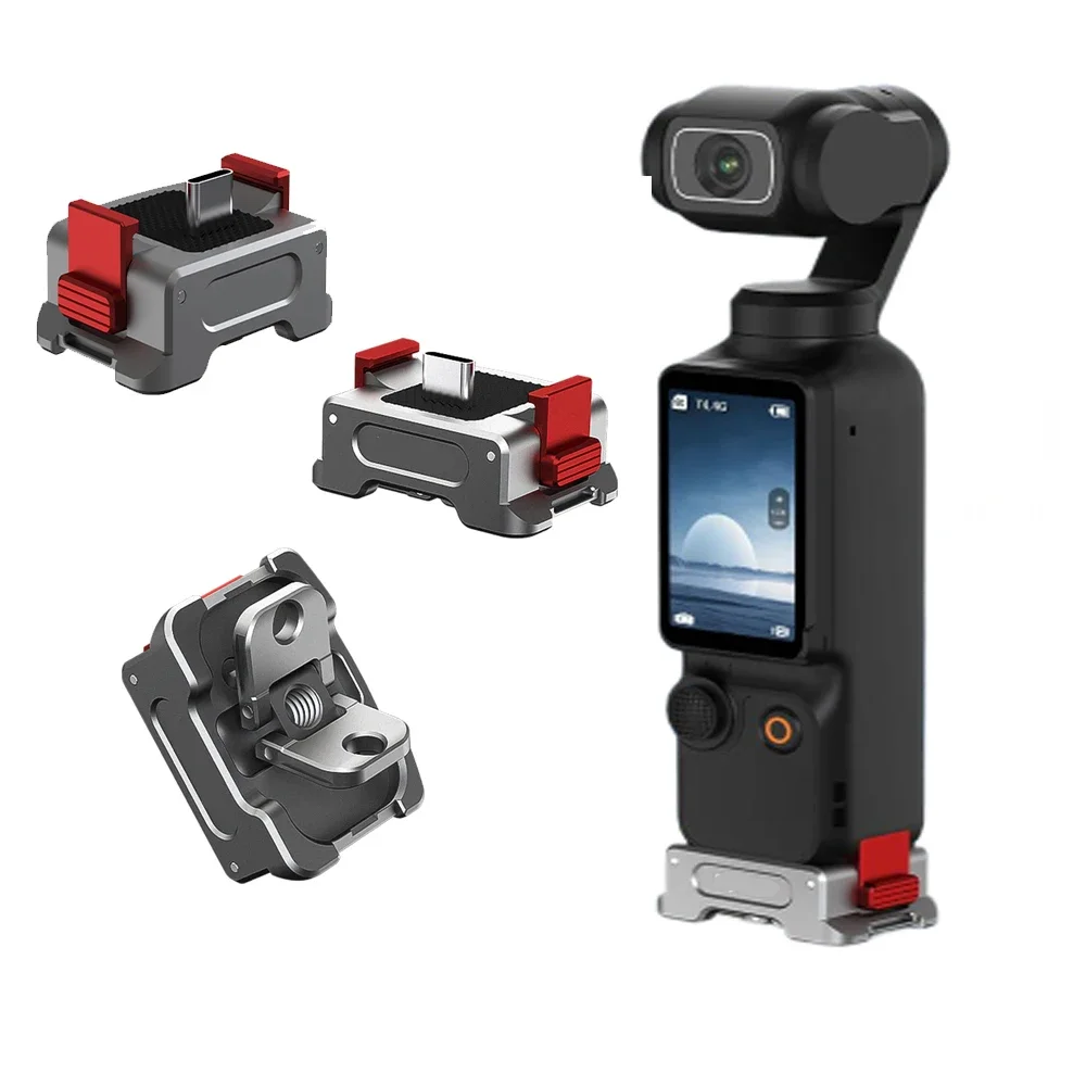 

Camera Magnetic Quick Release Base For DJI OSMO POCKET3 Adapter Dual Interface1/4 Thread Magnetic Quick Release Holder Accessory