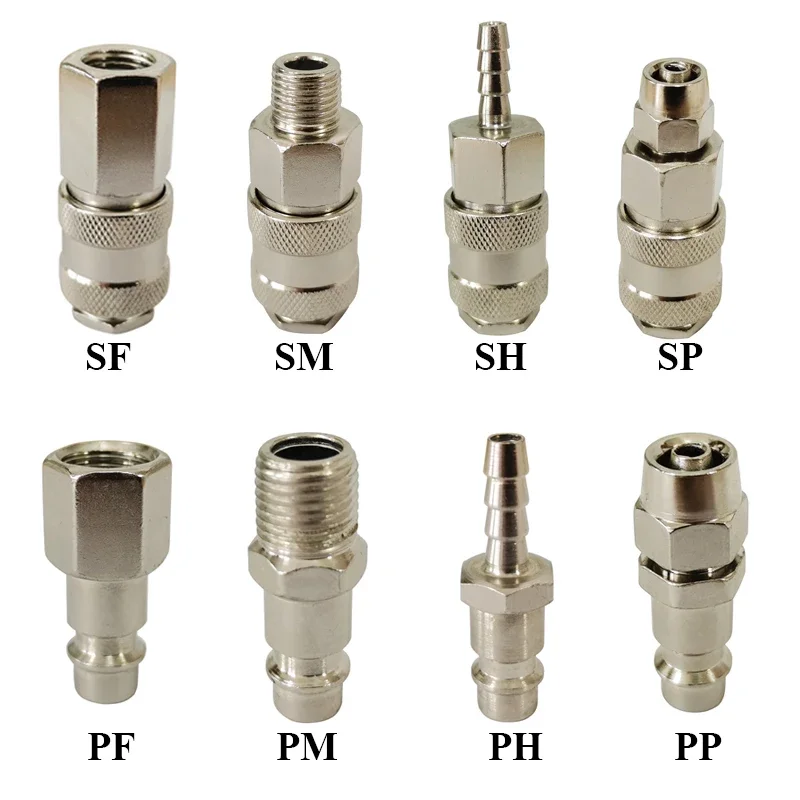 Standard europeo ue per raccordi per tubi dell\'aria accoppiamento accessori per compressori raccordo pneumatico a sgancio rapido