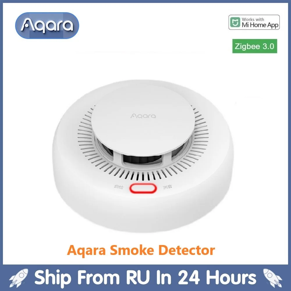 Aqara Smoke Alarm Zigbee 3.0 Detector Sensor Highly Sensitive Smoke Concentration Detection Work with Mi Home Homek APP