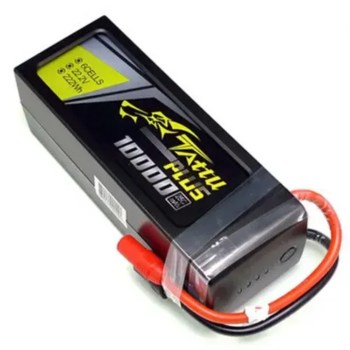 

Hot Sales Tattu PLUS 10000mAh 25C 22.2V 6S1P FPV Lipo Battery With AS150 Connector Plug for RC
