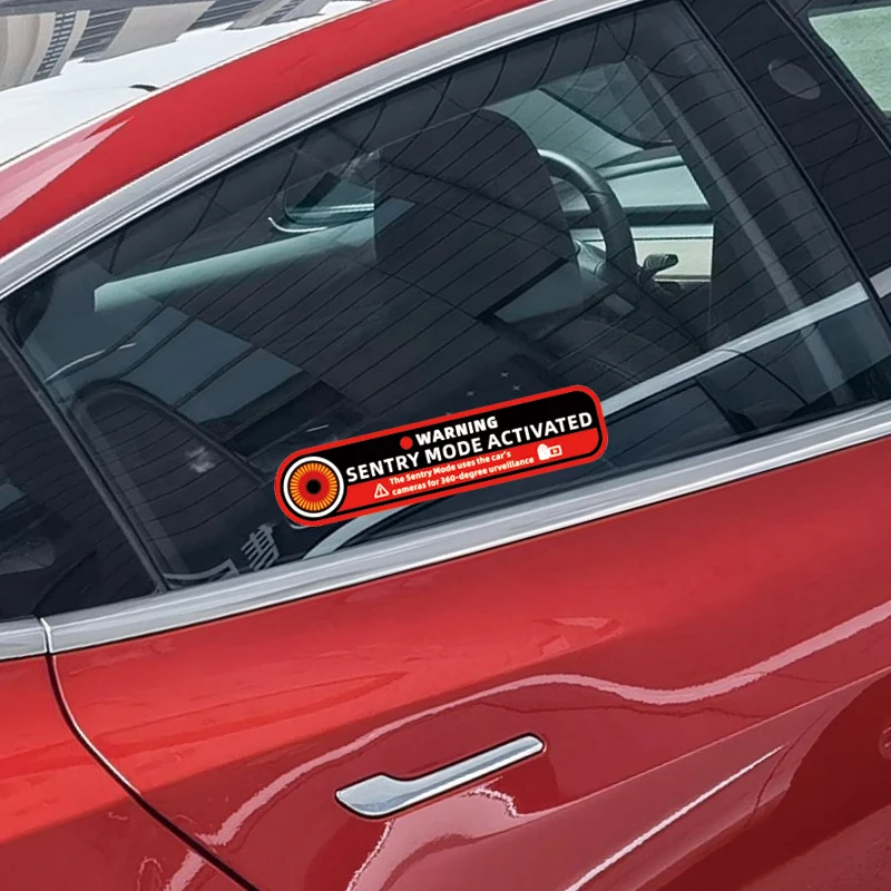 

10Pcs Car Security Sticker – 360° Camera Parking Mode & Sentry Alert Anti-Theft Decal
