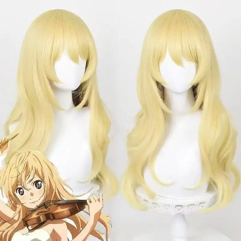 

1 piece of golden long curly hair idol activity star palace berry anime styling cosplay wig