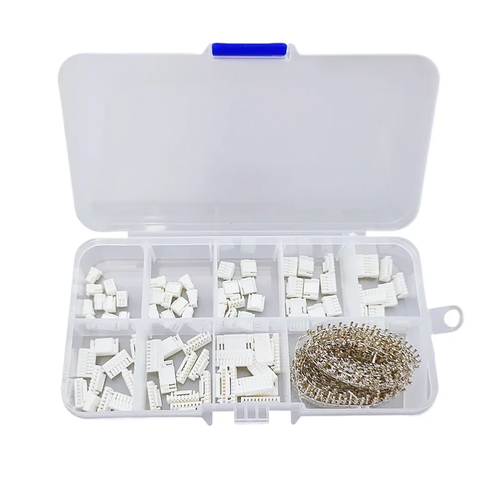 530 uds/Kit de conectores JST GH 1,25mm en caja con GH 1,25 2/3/4/5/6/7/8/10 Pin Terminal de engarzado para controlador de vuelo impresora 3D