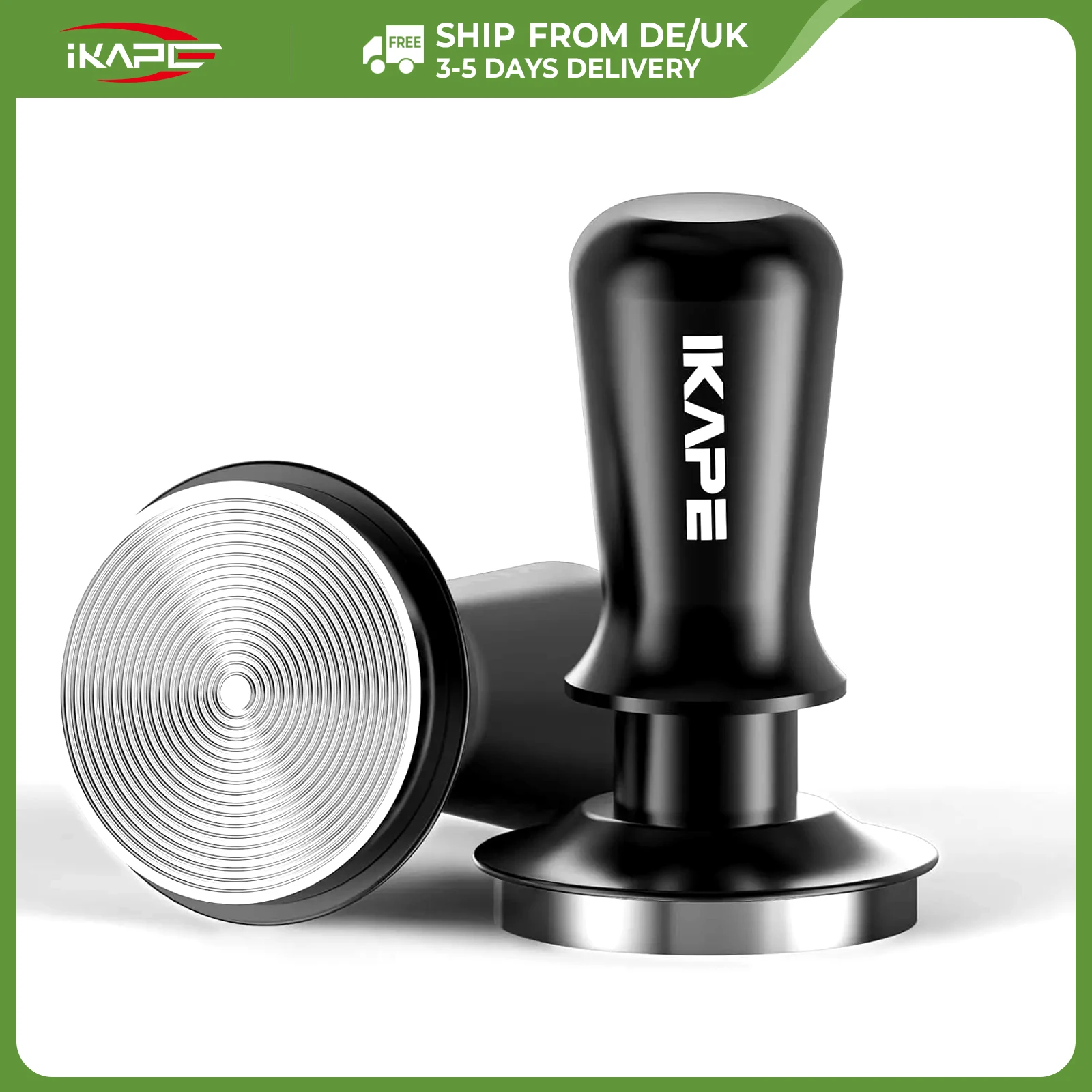 IKAPE V3 Espresso Tamper, 51/54/58MM Premium Barista Kaffeetamper mit Kalibrierter Federmechanik, 100% Edelstahl-Basis Tamper