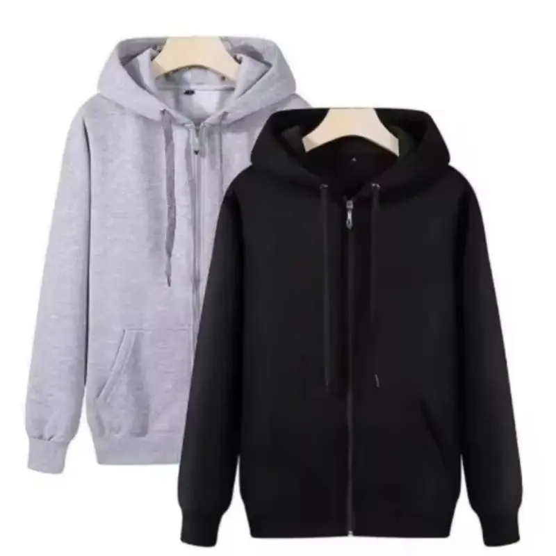 

Men's Zip Up Hoodies Casual Zipper Jacket Coats Women Fleece Autumn Winter Harajuku Gothic Hooded Sweatshirts Sports Streetwear