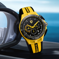 Men's Sport Waterproof Watch Quartz WristWatch Chronograph Male Clock For Ferrari SP1 812 F40 F12TDF SF90 488 599 612 FF F12