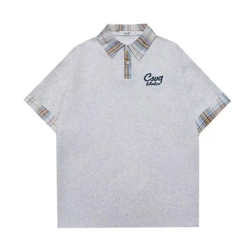 Children's Summer Short Sleeved T-shirt 2025 New Style Girls' Summer Polo T-shirt Girls' Casual Half sleeved Top Trendy T-shirt