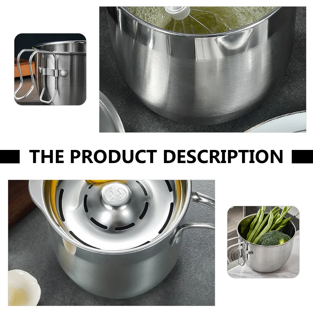 

Creative Large Capacity Egg Separator Stainless Steel Yolk Divider With Egg White Filter Kitchen Supply For Home Hollow