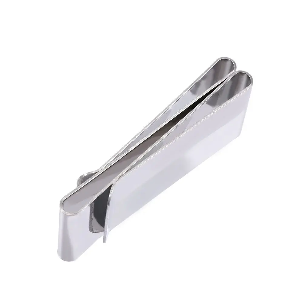 Stainless Steel Pocket NEW Metal Clamp Bill Dollar Card Pocket Money Clips Holder Credit Cards