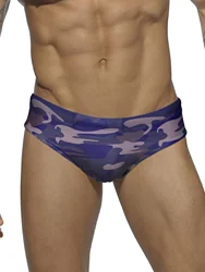 Men's patterned drawstring triangle underwear, men's swimwear, summer beach swimming shorts
