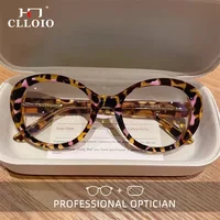 CLLOIO, nueva moda, montura transparente ovalada para mujer, gafas de lectura antiluz azul, gafas graduadas personalizables para miopía