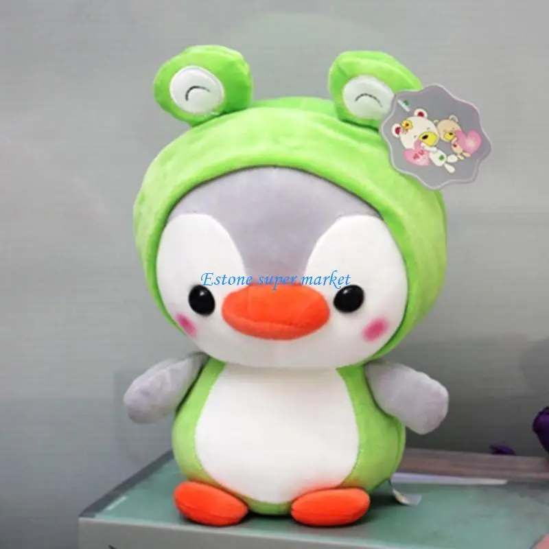 090B Penguin Plush Keyring Furry Cartoon Keychain Girl Backpack Pendant Birthday Ornament Souvenirs Gift