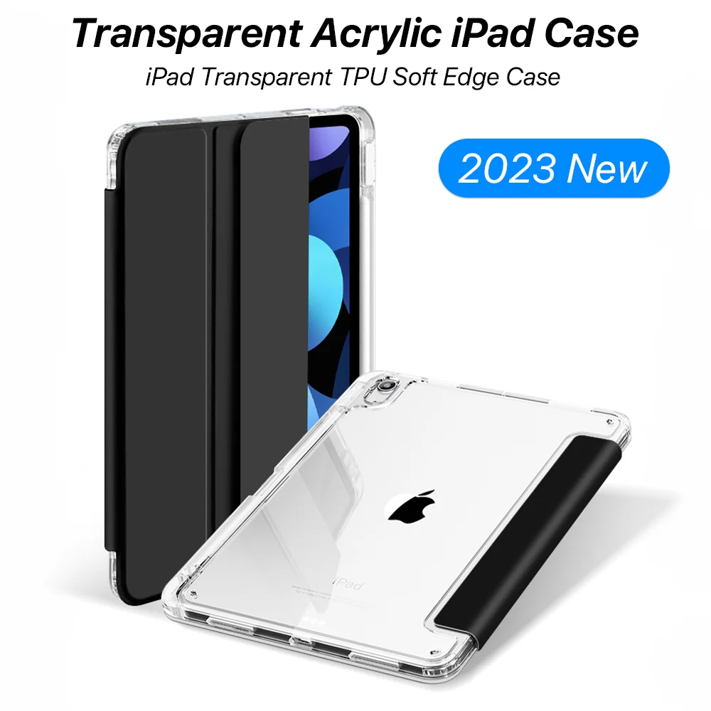 For iPad Case Air 4 5 Pro 11 9th Generation Case For iPad Accessories 10.2 7th 8th 9th 2018 9.7 5th 6th Transparent Cover Funda