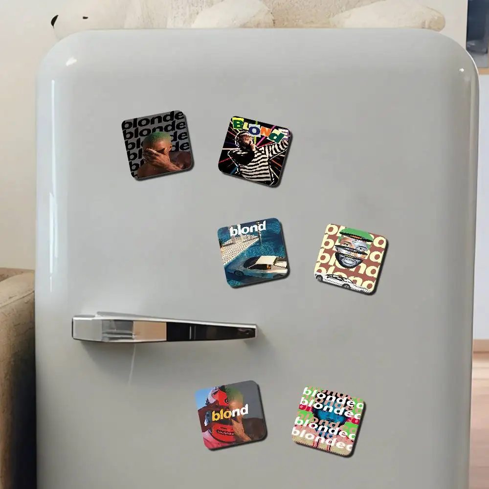 Singer F-Frank B-Blonde O-Oceans Quadratischer Kühlschrankmagnet, personalisierte kreative magnetische Aufkleber mit Magneten