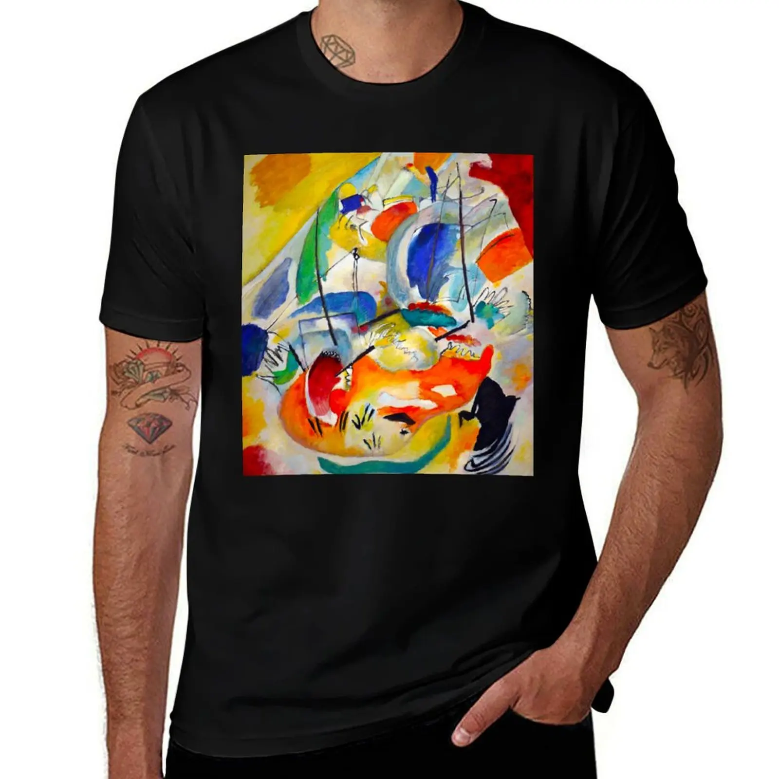 

shirt shirts (Sea Improvisation custom for KANDINSKY t shirts print T-Shirt cotton man 31 - man for t t men Battle) HD funny