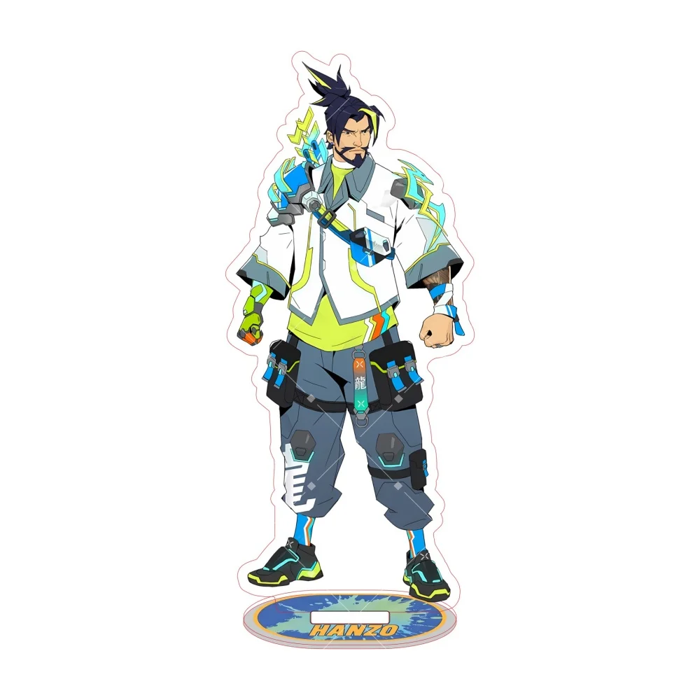 Overwatch2 Acrylic Stand Figure Kiriko Genji Hanzo Mercy Anime Character Desktop Ornament Keychain Collection Action Figure Gift view 6