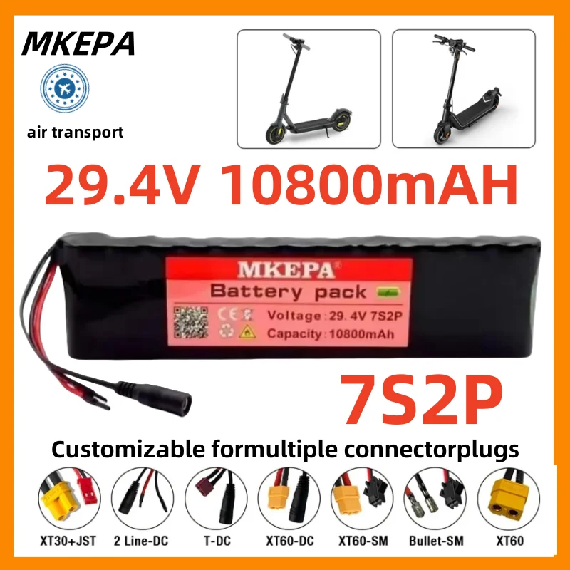 29.4V 7S2P 10800mAh 18650 Lithium ion Battery for 7s2p 29.4V 10.8A Electric Scooter Lithium ion Battery Durable