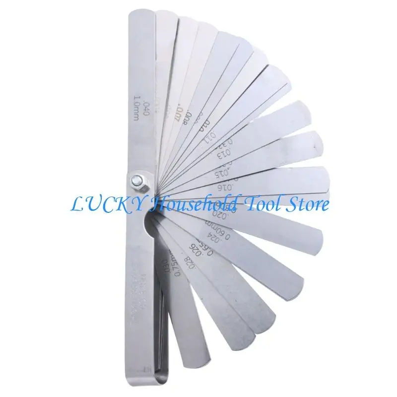 

J0MC Stainless Steel Feeler Gauge Double Marked Metric and Imperials Gaps Measuring Tool
