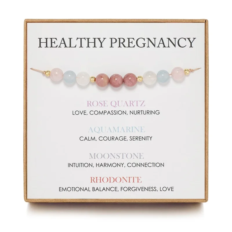 Healthy Pregnancy Gifts Healing Crystals Pregnancy Bracelet Healthy Pregnancy Bracelet New Mama Bracelets Pregnant Mom Gifts