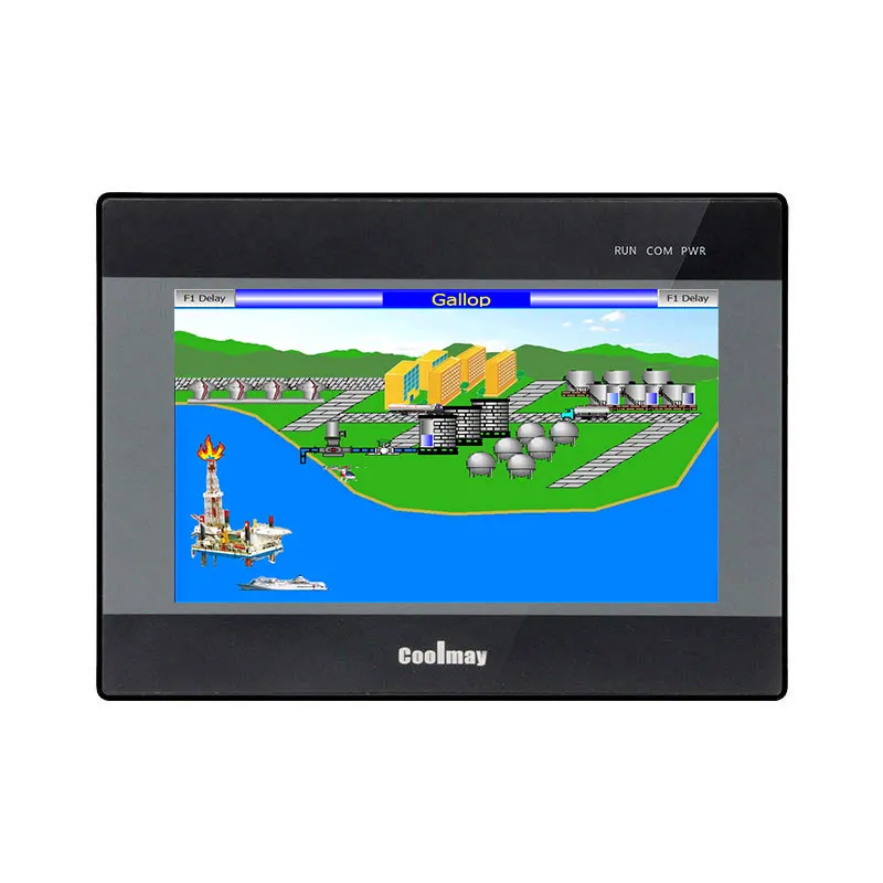 Coolmay 7 inch HMI PLC all-in-one QM3G-70FH-24MT RS232/RS485 plc controller programming plc with hmi touch panel integrated