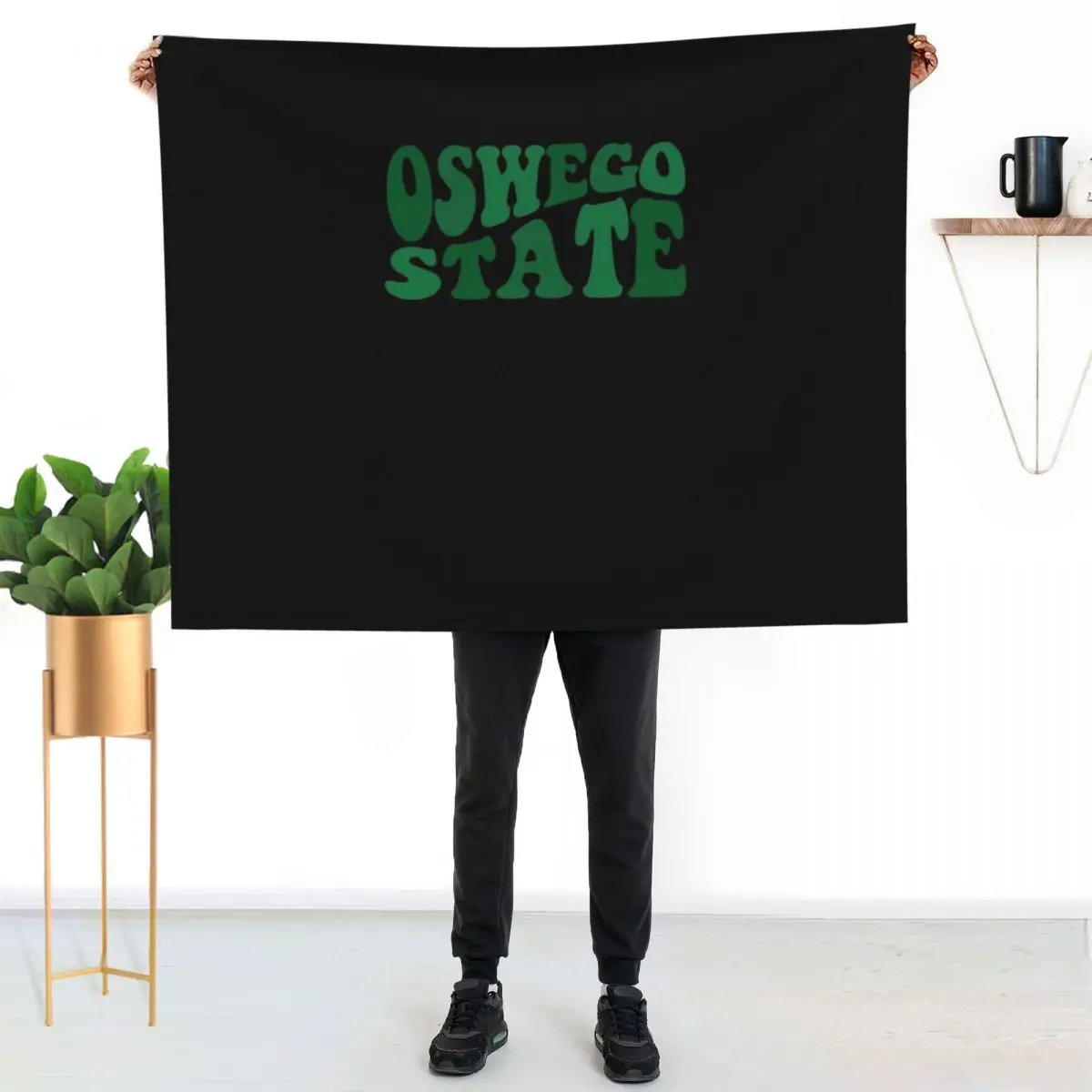 

suny oswego - warped groovy font Classic T-Shirt Throw Blanket Cozy Light Blanket for Travel Camping Picnic